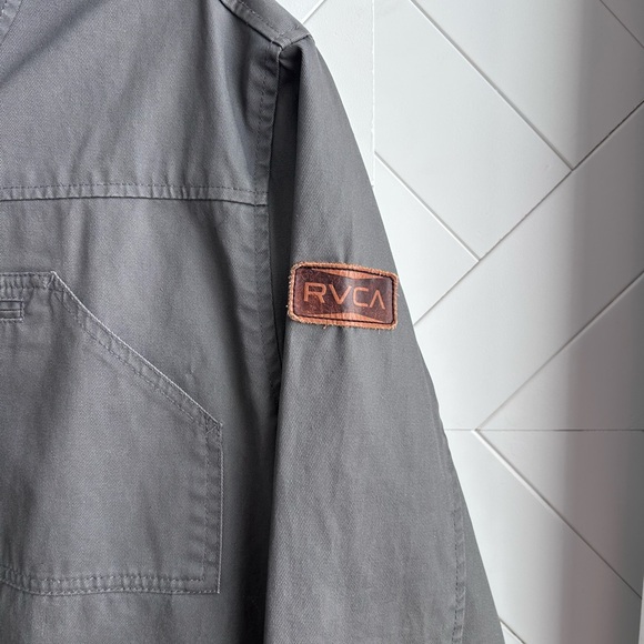 Men's RCVA military style Gray Hooded Jacket size medium - Picture 3 of 7